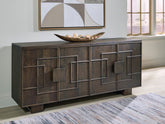 Prime Furniture - Ashley Furniture - Cato Accent Cabinet - Accent Cabinet / Dark Brown - A4000682